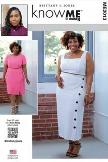 Print at home version****Wrap top 2-piece dress PDF sewing pattern -  Beaute' J'adore